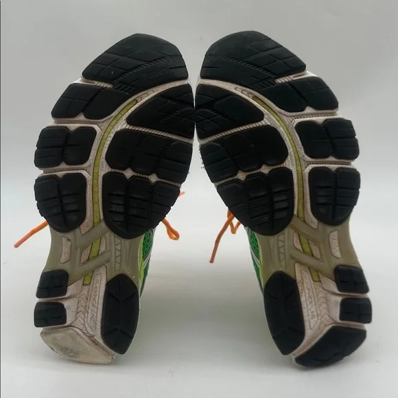 Asics Green and Orange Women's Running Sneakers - Picture 15 of 16